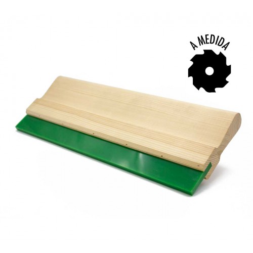 Racleta de madera con goma - corte a...