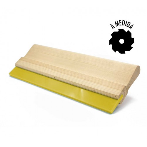 Racleta de madera con goma - corte a...