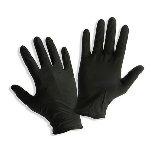 Guantes desechables de nitrilo negro